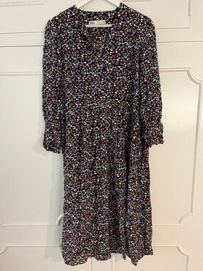 Zara | Dresses | Nwt Zara Embroidered Jacquard Dress Size Xs 443728380